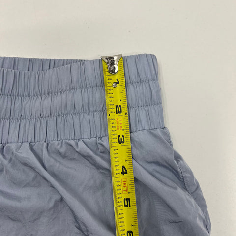 Varley Kallin Running Short Metallic Woven Blue Women's Size Small 3" Band