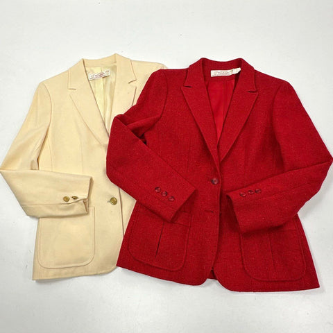 Vintage 80s Young Pendleton Women's Wool Blazer & Pleated Skirt Lot 3 PC
