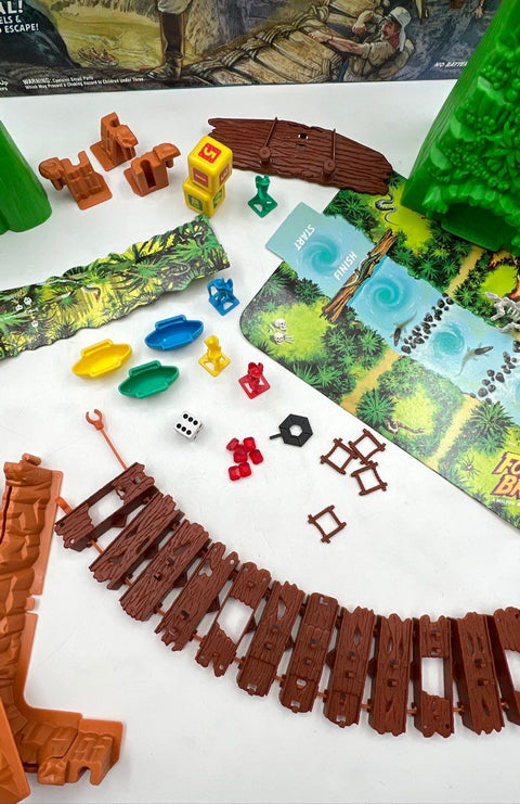 Forbidden Bridge 1992 Milton Bradley Game Replacement Pieces Parts Box As-Is