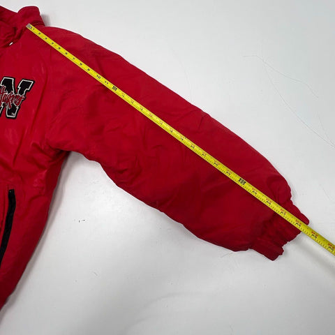 Vintage 90s Apex One Nebraska Huskers Quilted Lined Puffer Jacket NCAA Sz S