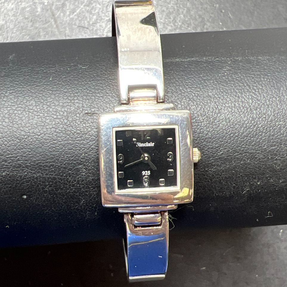 Sinclair S232 925 Sterling Silver Square Wristwatch New Battery
