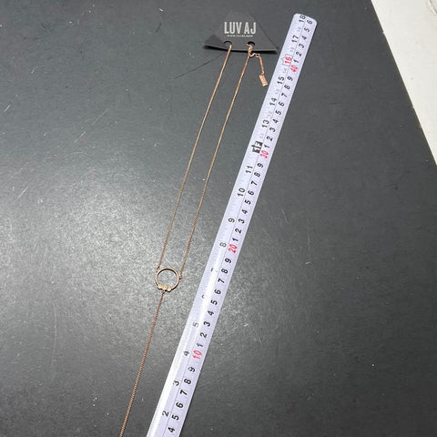 Luv AJ Rose Gold Tone Y-Drop Necklace NWT