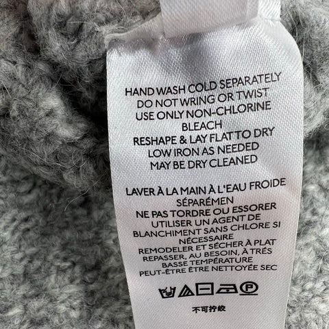 Anthropologie Gray Textured Chunky Knit Mock Neck Pullover Sweater Women's S