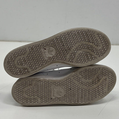 Adidas Stan Smith S81020 White Navy Leather Low Top Sneakers Size 8.5