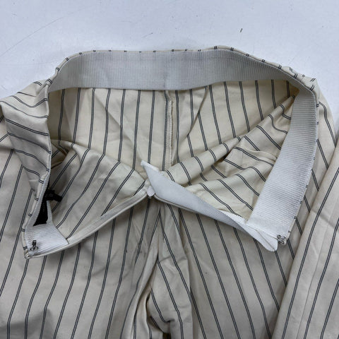 Rag & Bone Women's Pinstripe Slim Ankle Pants White Black Sz 0