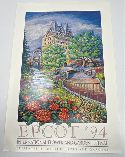 Vintage Disney Epcot Flower and Garden Festival Posters 1994 1995 Lot of 2 24x36