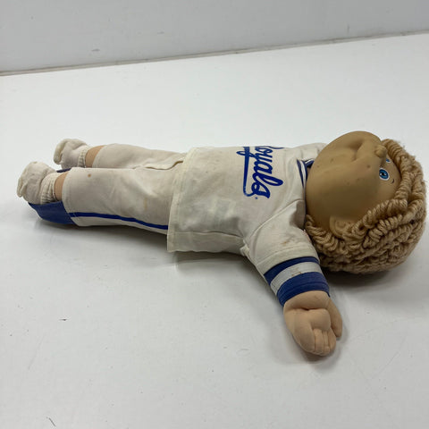 Vintage 80s Cabbage Patch Kids Coleco KC Royals MLB Baseball Doll 15"