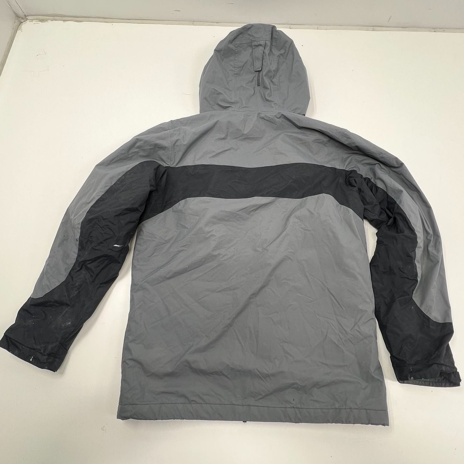Columbia Gate Racer Thermal Coil Hooded Insulated Jacket Gray Black Men's S