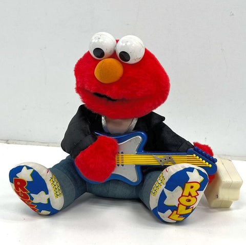 Vintage 1996 Tyco Rock & Roll Elmo Sesame Street Animated Plush Toy Tested