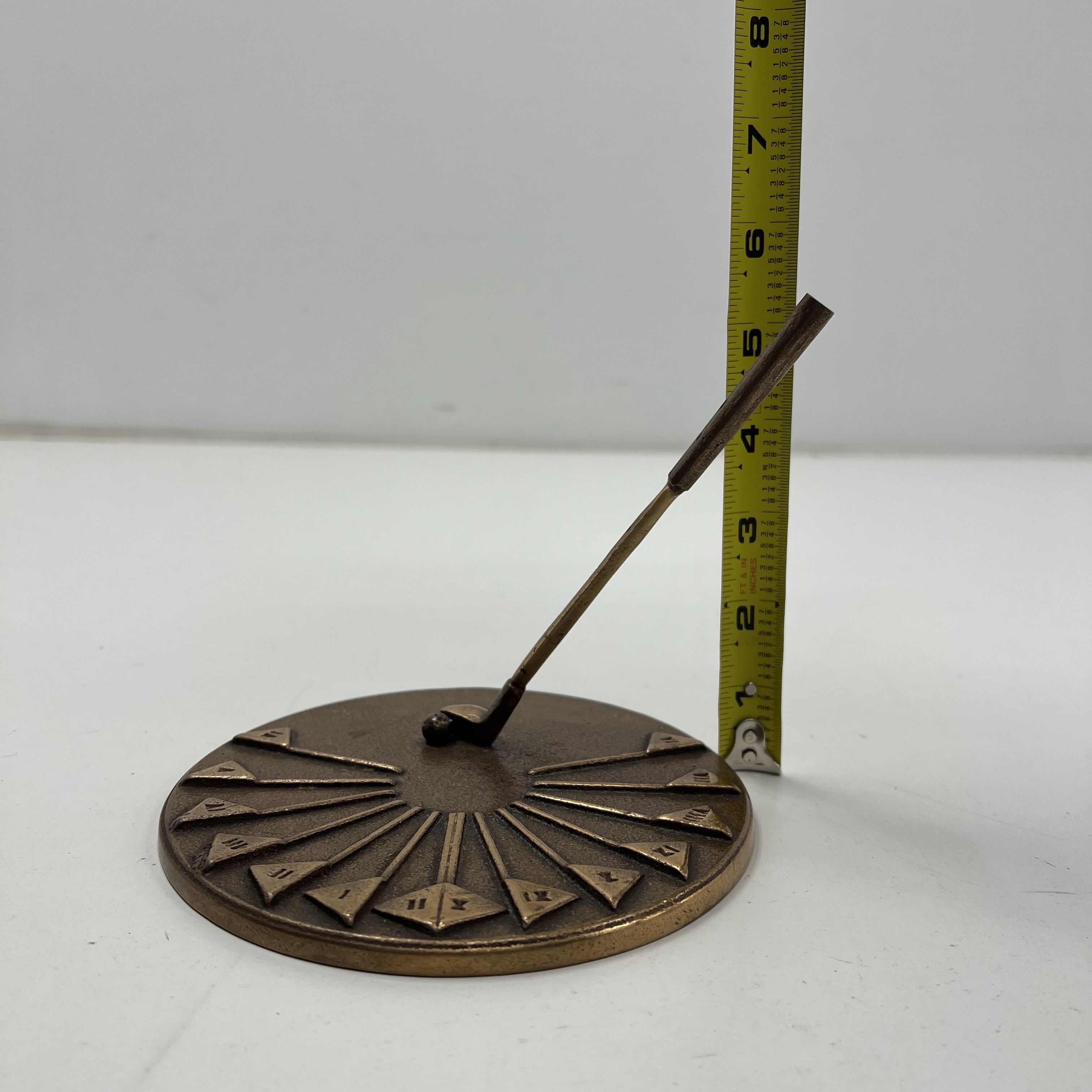Andre Swan 1991 Oak Hills Invitational Golf Trophy Bronze Sundial Vintage