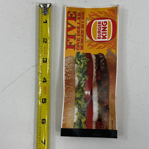 Vintage 1999 Burger King Burger Bucks Booklet Five $1 Coupons Fast Food Promo