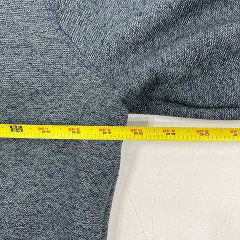 NWT Eddie Bauer Heather Navy Sweater Fleece Snap Neck Pullover Men's XXL