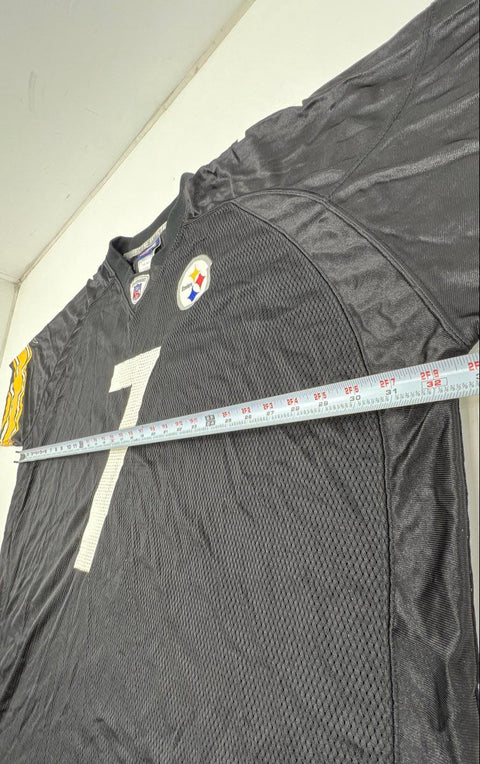 Vintage Y2K Reebok Men's Steelers Ben Roethlisberger #7 Jersey Black 4XL