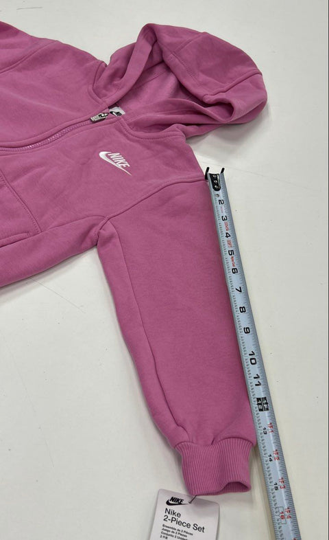 Nike Kids Pink 2-Piece Fleece Hoodie Sweatpants Set NWT Sz 4T