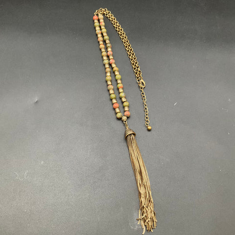 Loft & Fashion Necklace Jewelry Lot 4 Pcs Beaded Tassel Statement Boho