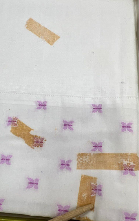 Dan River Fine Muslin All Cotton 3pc Sheet Set Purple Butterfly Vintage USA