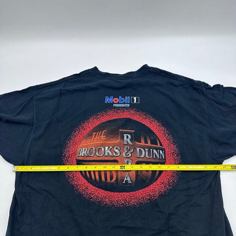 Vintage 1997 Brooks & Dunn Reba Tour T-Shirt Mobil 1 USA Made Sz XL