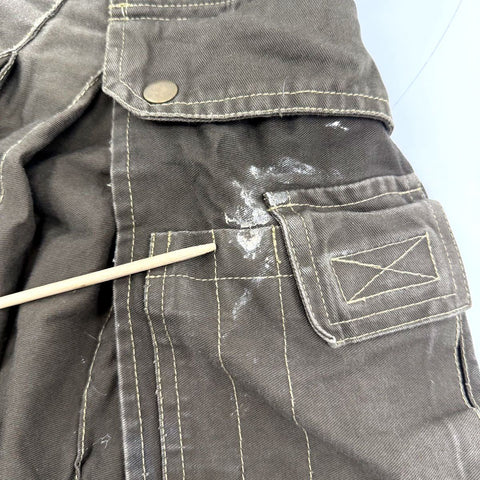 Damn Near Kilt 'Em DNKE Men's Utility Kilt Brown Cotton Cargo Pockets Size M