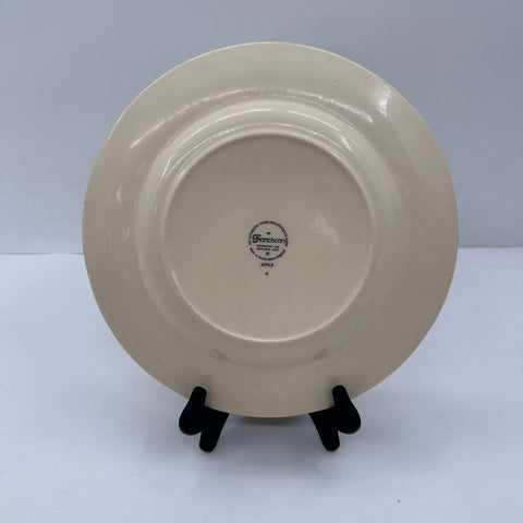 Vintage Apple Pattern Dinnerware 8pc Set 7 Dinner Plates Divided Serving Bowl