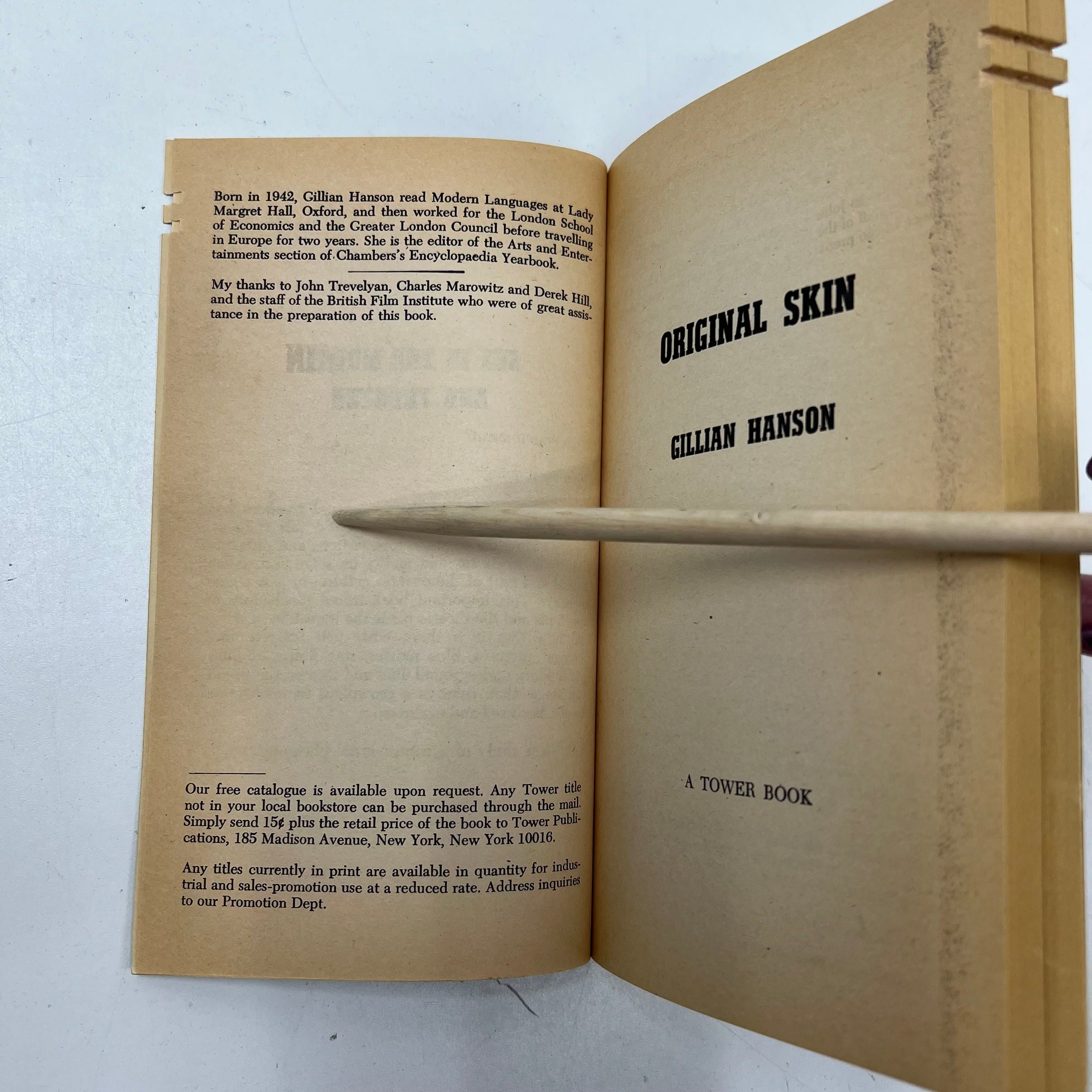 1970 Original Skin Gillian Hanson Paperback Nudity Sex Film Theater Vintage