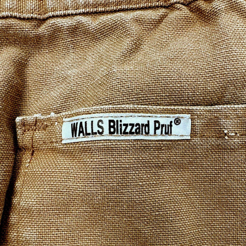 Vintage 80s Walls Blizzard Pruf Insulated Duck Canvas Coveralls Sz L Tall USA
