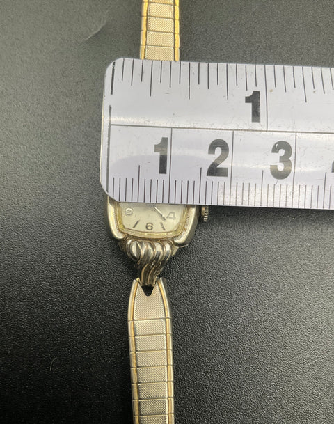 Lot of 2 Vintage Bulova Ladies Watches 10K RGP Bezel Diamond Accent