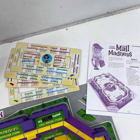 Milton Bradley Mall Madness 2005 Talking Electronic Shopping Board Game