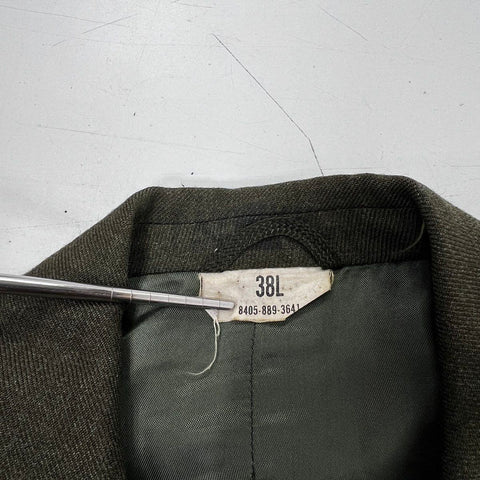 Vintage US Military Wool Overcoat Double Breasted Trench Jacket Sz 38L