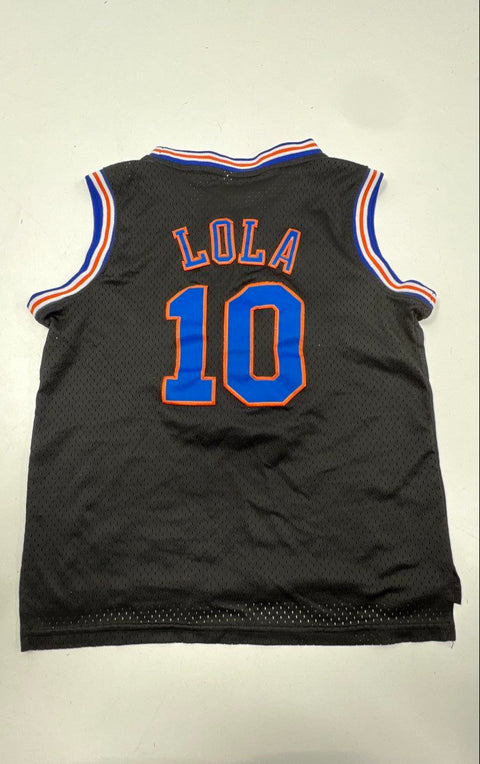 Space Jam Tune Squad Lola Bunny #10 Basketball Jersey Black Mesh Sz XS