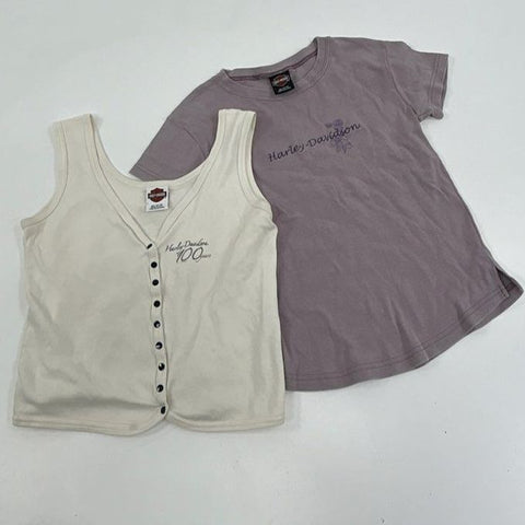 Harley-Davidson Women's Tops Lot 2 Size L Vintage 100th Anniversary Made in USA