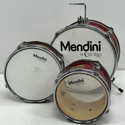 Mendini 3-Piece Junior Drum Kit Shell Pack Red Sparkle 13" Bass