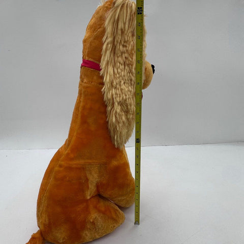 Vintage 1960s Dog Plushie Large Cocker Spaniel Style Faux Fur 26 Inch