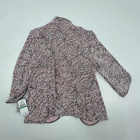 NWT Alex Evenings Pink Glitter 2-Piece Jacket Shell Top Set Women's Petite L