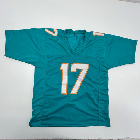 Unbranded Jaylen Waddle #17 Miami Dolphins Teal Stitched Football Jersey Men's
