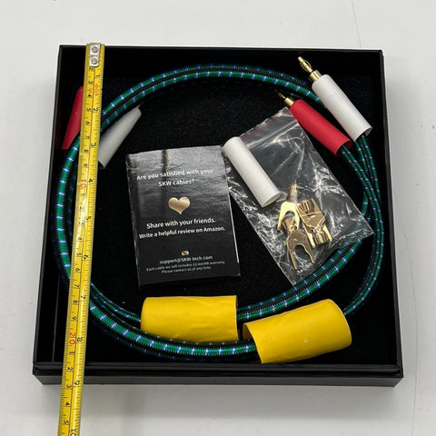 SKW Entry Level HQ Series Hi-Fi Speaker Cable With Banana Plugs & Spades NIB