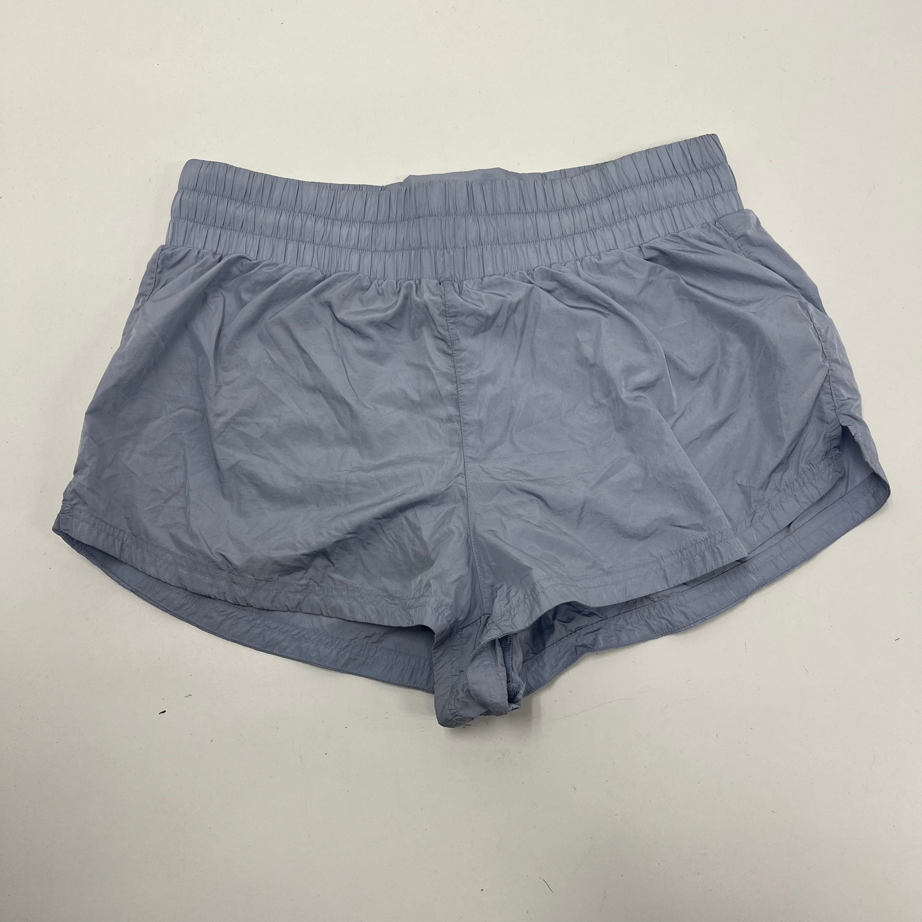 Varley Kallin Running Short Metallic Woven Blue Women's Size Small 3" Band
