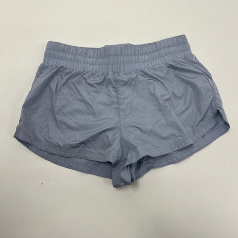 Varley Kallin Running Short Metallic Woven Blue Women's Size Small 3" Band