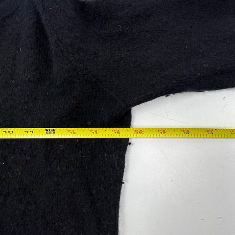 Vince Women's Black Boiled Cashmere Raw Edge Pullover Sweater Size M