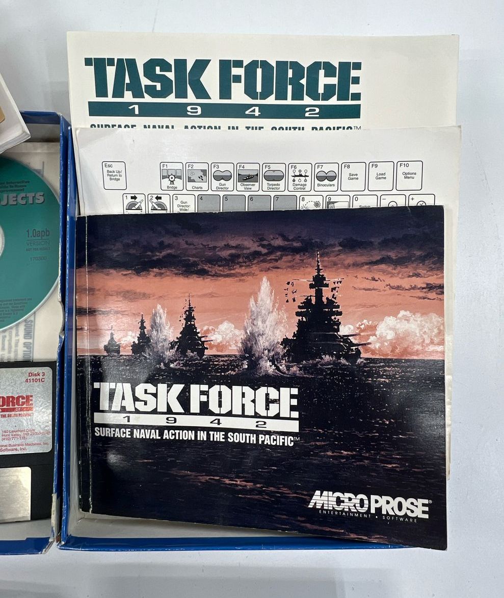 Vintage F-117A & Task Force Micro Pose Floppy PC Disc Game Lot with Accessories