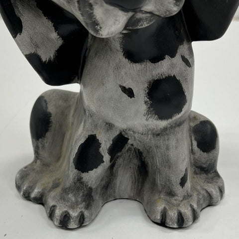 Vintage Big Eyes Dog Puppy Figurine Statue Ceramic Hand-Painted 11 Inch