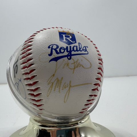 1993 KC Royals Gary Gaetti Jeff Cox Multi-Signed Team Autograph Baseball