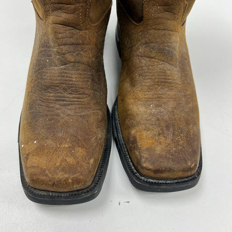 Tony Lama TLX TW4005 Waterproof Western Work Boots Brown Leather Size 12 D