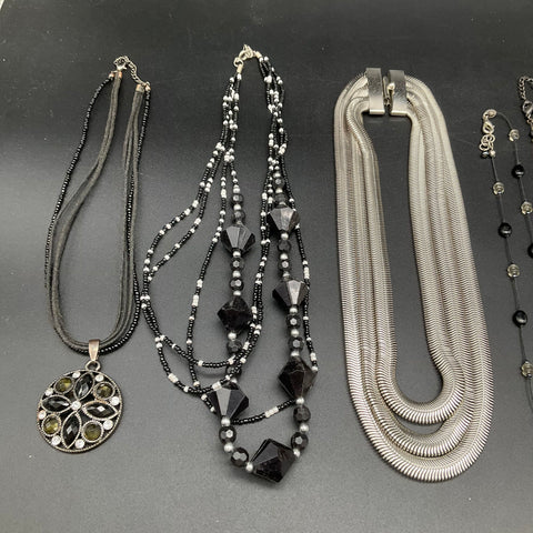 Mixed Costume Jewelry Lot 0.75 Lbs Vintage to Modern Statement Bib Necklaces
