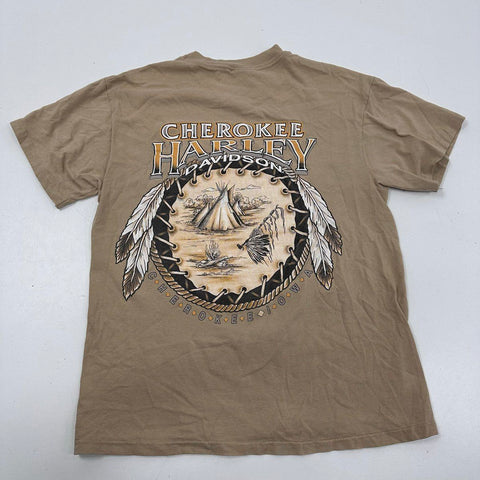 Vintage 1986 Harley-Davidson Cherokee Iowa Single Stitch Hanes Beefy-T Sz M