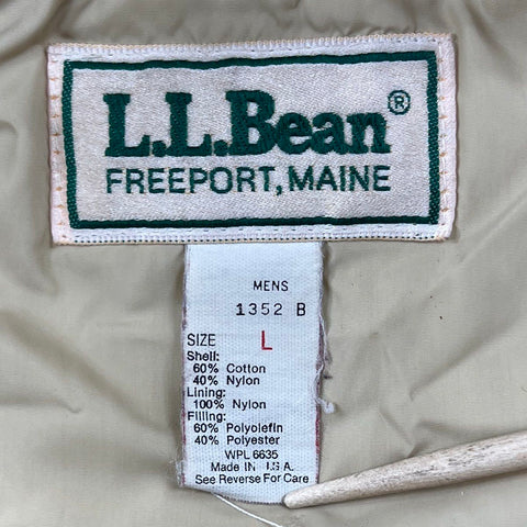 Vintage 80s LL Bean Thinsulate Insulated Hooded Parka Coat Made in USA Sz L