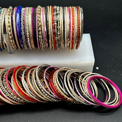 Mixed Fashion Bangle Bracelet Costume Jewelry Lot Colorful Rhinestone Accents