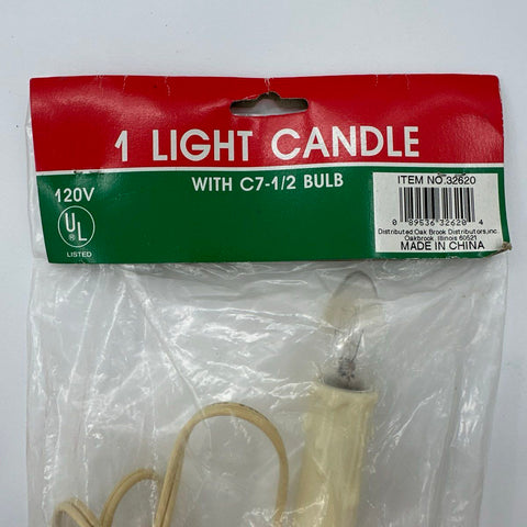 Vintage Christmas Window Candle Lamp Lot 10 Electric Cream Plastic NOS 120V