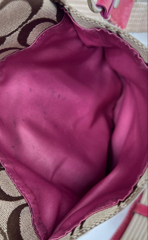 Coach Signature C & Optic C Canvas Crossbody Bag Purse Lot of 2