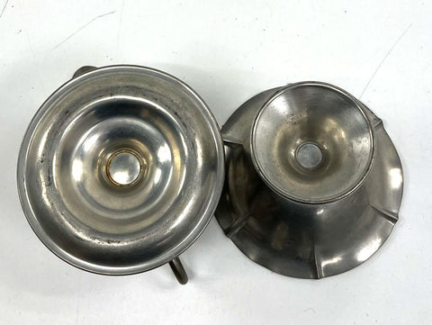 Vintage Pewter 12 Piece Lot Goblets Creamer Sugar Gravy Boat Compote Basket