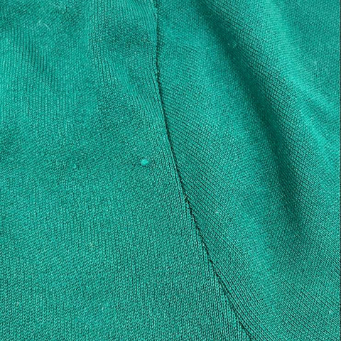 Vintage 70s Knitted Fashions Green Bentley Car Graphic Nylon Shirt Men's L